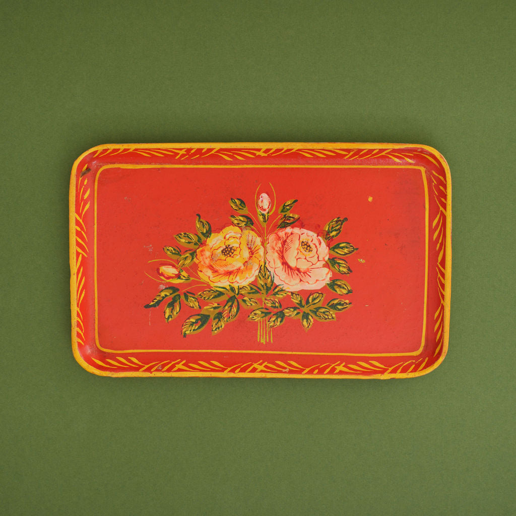 Floral Painted Trays