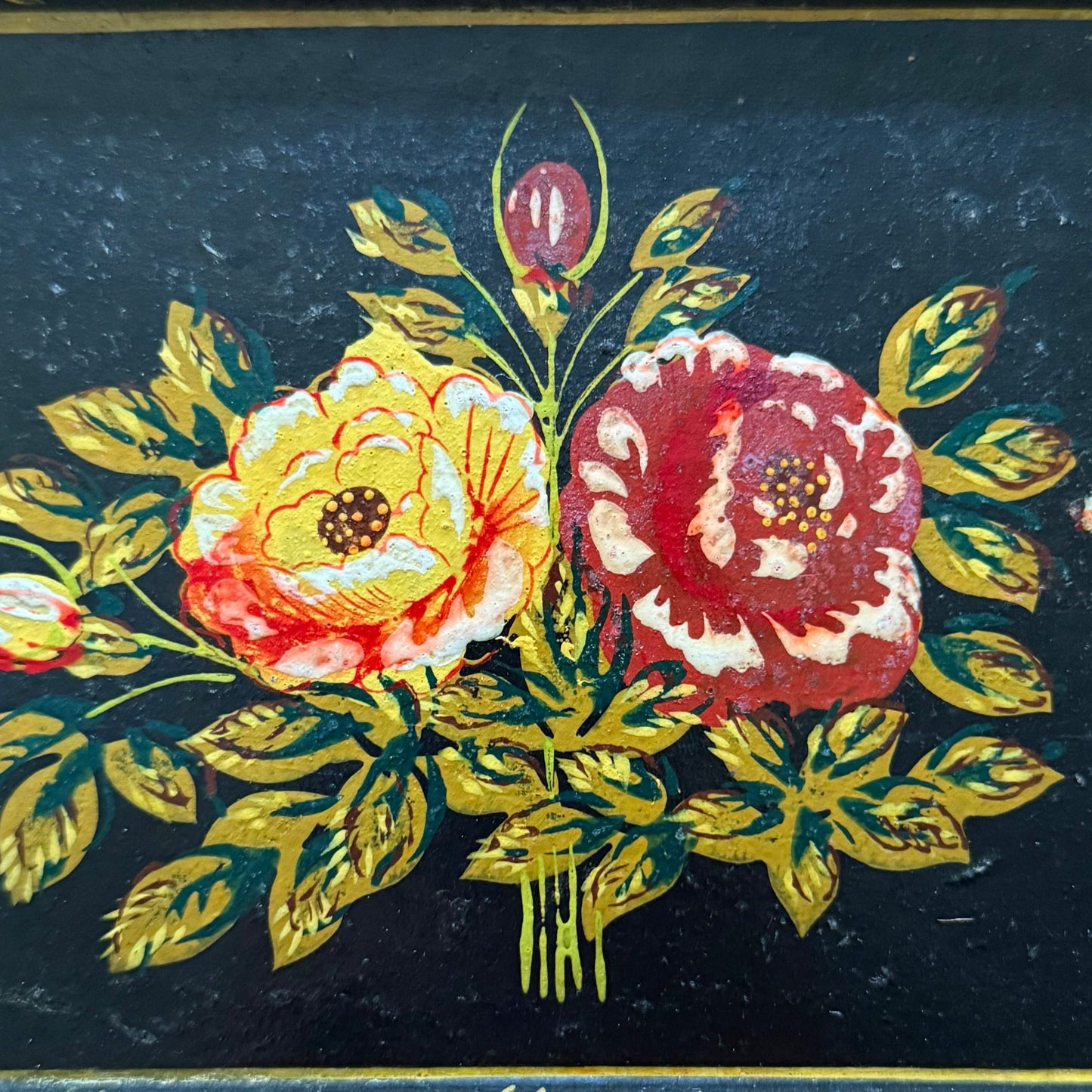 Floral Painted Trays