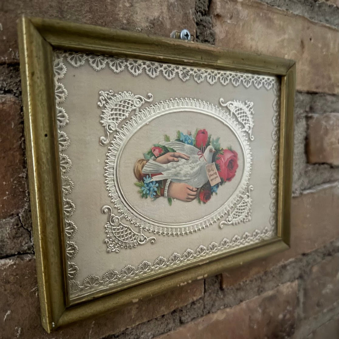 Vintage Framed Valentine Card